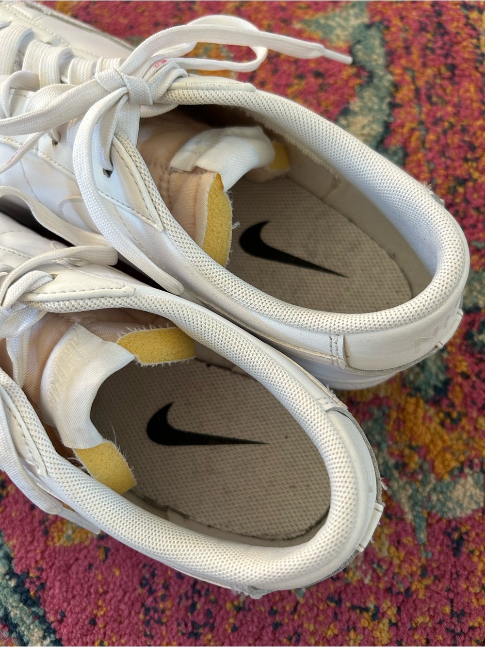 Nike | Women’s Triple White Leather Platform Blazer Low-Top Platform Shoes 10.5 - Picture 13 of 16